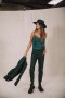 Women's Thylia Lace Fabric Mix Pine Green | Freeman T. Porter Tops & Shirts
