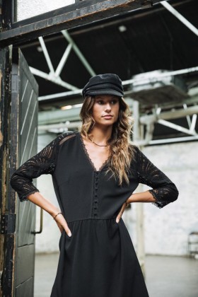  Vestidos e saias femininos Rakiel Lace Preto | Freeman T. Porter