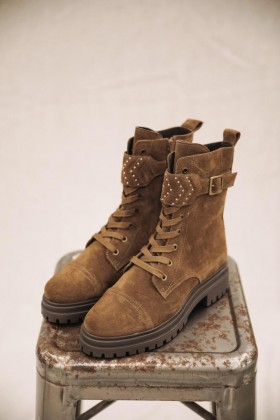  Sapatos femininos de camurça Tanny marrom tabaco | Freeman T. Porter