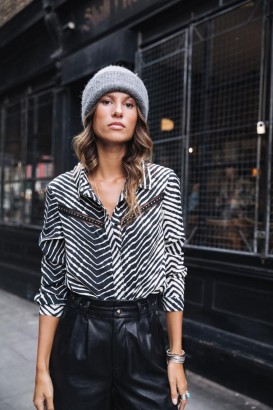  Crizia Equino Preto Feminino | Blusas e Camisas Freeman T. Porter