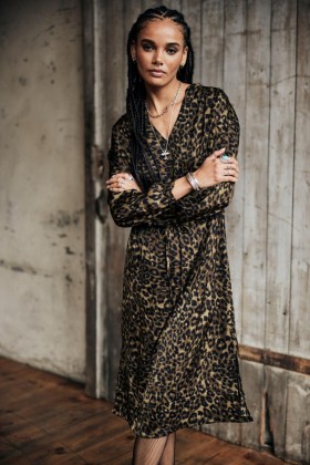  Ransy Leopardo Khaki da donna | Abiti e gonne Freeman T. Porter