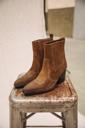  Zamszowe buty damskie Teresa w kolorze brązu tytoniowego | Buty Freeman T. Porter