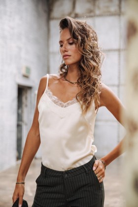  Material din dantelă Thylia pentru femei, amestec de mesteacăn | Bluze și cămăși Freeman T. Porter