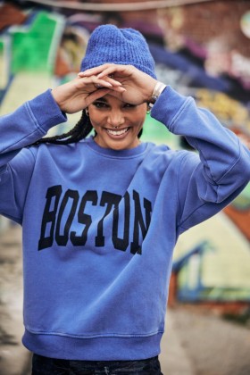  Dámska mikina s potlačou Solene Boston Surf The Web | Pletené oblečenie Freeman T. Porter