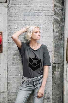  Femme Suria Flock Icon Vintage crna | Freeman T. Porter majice kratkih rukava