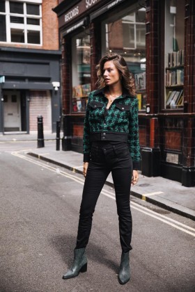 Pantalón Alexa de cintura alta para mujer, color negro | Freeman T. Porter