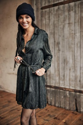  Vestido negro carey Rawen para mujer | Vestidos y faldas Freeman T. Porter