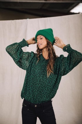  Dámské topy a košile Eloise Clover Pine Green | Freeman T. Porter