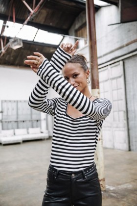  Femme Tolma Stripes White | Trička Freeman T. Porter