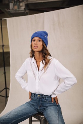  Femme Cecily Plain Color White | Freeman T. Porter Tops & Shirts