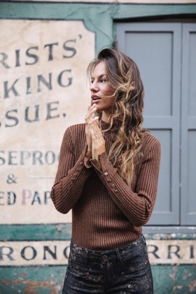  Pryma Cappuccino voor dames | Freeman T. Porter Knitwear