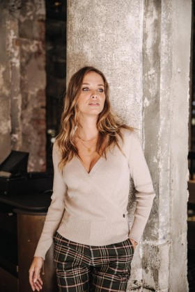  Prysma Light Beige voor dames | Freeman T. Porter Knitwear