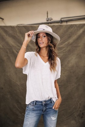  Femme Tobby Plain Color White | Freeman T. Porter T-shirts