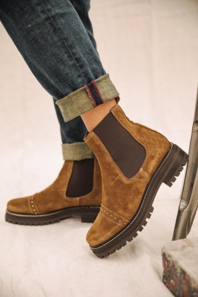  Dames Verena Suede Tobacco Brown | Freeman T. Porter Schoenen