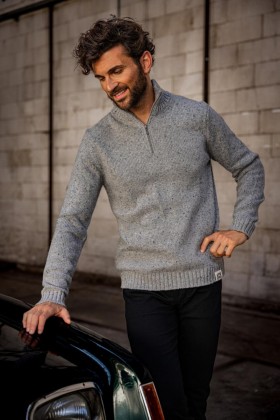  Homme Franky Kiruna Light Gray Melange | Freeman T. Porter Truien & Sweatshirts