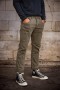  Pantalon en toile Samuel Dobbily Olive Night pour homme | Freeman T. Porter