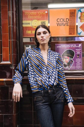  Chemises et hauts Belona Zag bleu électrique pour femme | Freeman T. Porter