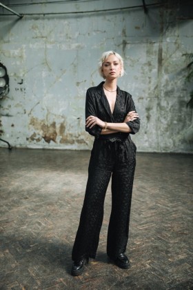  Loana Jacquard Noir Femme | Combinaisons et salopettes Freeman T. Porter