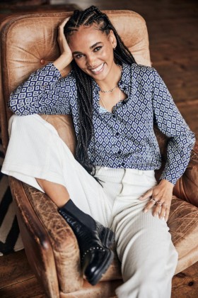  Freeman T. Porter Tops & Hemden – Femme Katy Twiggy Electric Blue