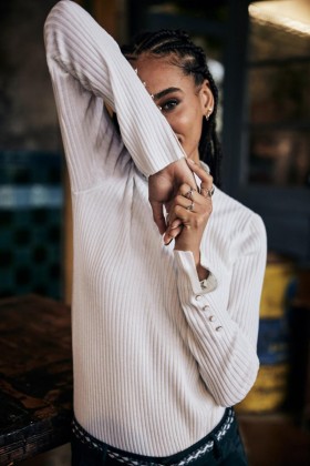  Γυναικεία Pryma Λευκό | Freeman T. Porter Knitwear