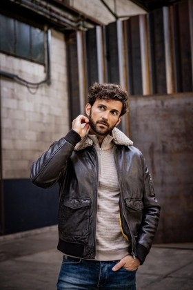 Ανδρικό Δερμάτινο Pierce Μαύρο Καφέ | Μπουφάν και Overshirts Freeman T. Porter